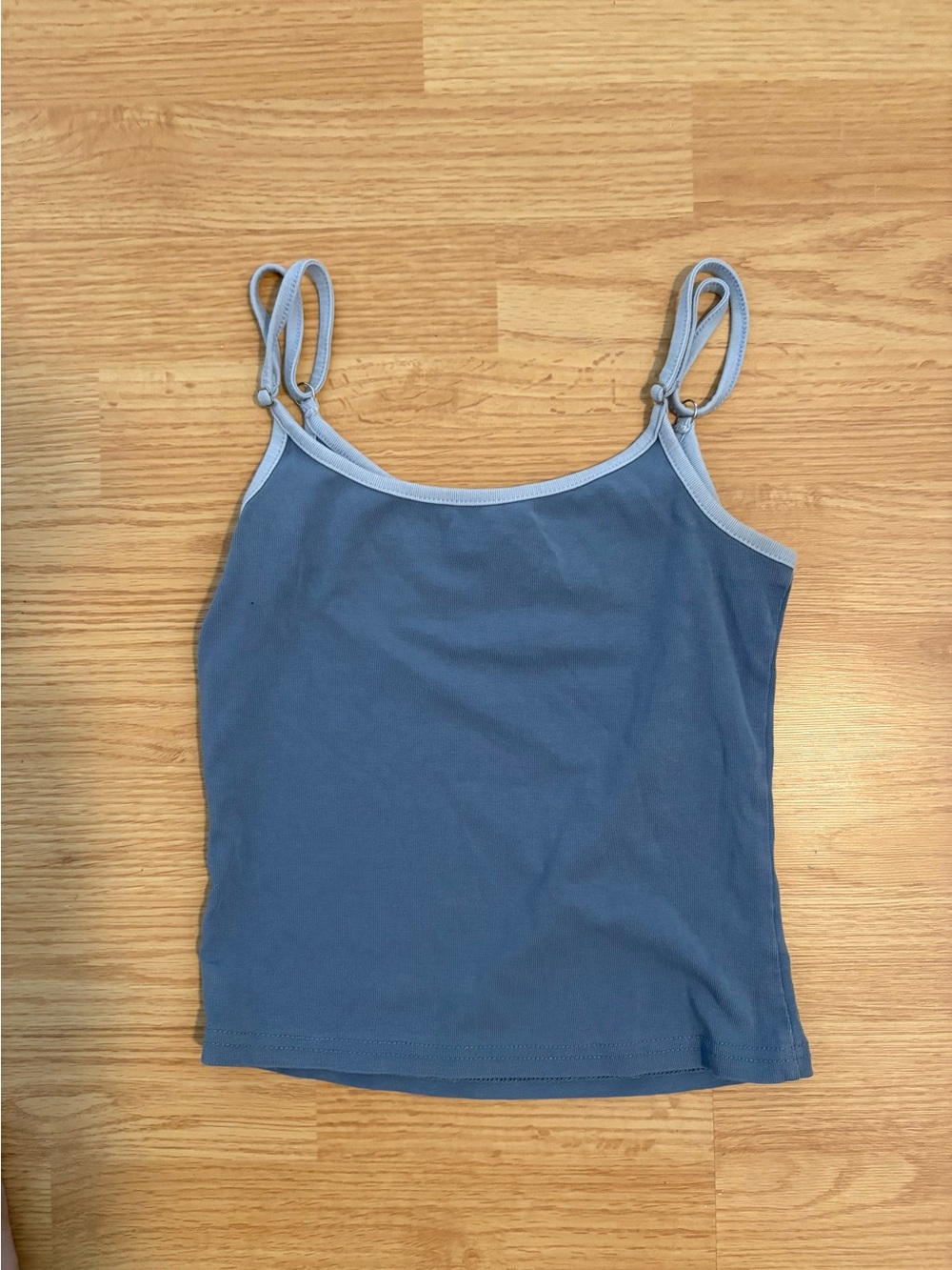 Edikted Blue Spaghetti Strap Camisole with Light-Trim